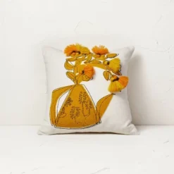Floral Watering Pitcher Square Throw Pillow With Tassels - Opalhouse™ Designed With Jungalow™ 2 Floral Watering Pitcher Square Throw Pillow With Tassels - Opalhouse™ Designed With Jungalow™ -Opalhouse GUEST 295bbf4a 7932 4570 9c93 22f266108cb5