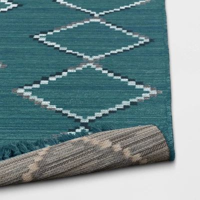 5' x 7' Soft Moroccan Tapestry with Double Knot Fringe Woven Outdoor Rug Teal - Opalhouse™ 5' X 7' Soft Moroccan Tapestry With Double Knot Fringe Woven Outdoor Rug Teal - Opalhouse™ -Opalhouse GUEST 3a15645d 40e3 4c67 92df d55f6ad30a10