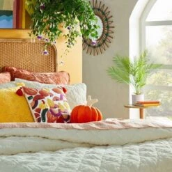 Opalhouse 37 Pumpkin Shaped Velvet Accent Pillow Orange - Opalhouseâ„¢ Designed With Jungalowâ„¢