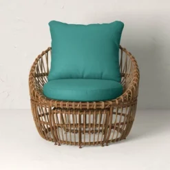 Topanga Club Chair With Ottoman - Blue/Brown - Opalhouse™ Designed With Jungalow™ 2 Topanga Club Chair With Ottoman - Blue/Brown - Opalhouse™ Designed With Jungalow™ -Opalhouse GUEST 57174ce6 b0ee 4e8d 9b5e 59abdb5c543f