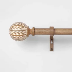 Carved Light Woodtone Ball Curtain Rod Natural - Opalhouse™ 2 Carved Light Woodtone Ball Curtain Rod Natural - Opalhouse™ -Opalhouse GUEST 7e070734 076e 44dc 94e6 de22767e0af4