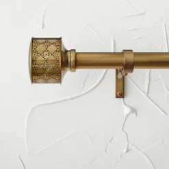 Pierced Drum Curtain Rod Brass - Opalhouse™ Designed With Jungalow™ -Opalhouse GUEST 99799094 1591 4a14 8c22 897f62e39ab5