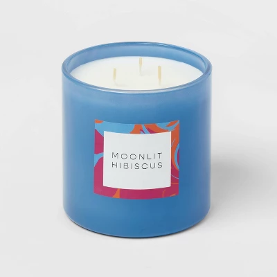 28oz Glass Moonlit Hibiscus Candle Light Blue - Opalhouse™ 28oz Glass Moonlit Hibiscus Candle Light Blue - Opalhouse™ -Opalhouse GUEST a32300c4 a697 48a8 ba13 9a5bbc5c665f