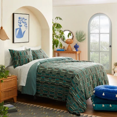 Jungalow Sun in the Water Duvet Cover & Sham Set Teal - Opalhouse™ designed with Jungalow™ Jungalow Sun In The Water Duvet Cover & Sham Set Teal - Opalhouse™ Designed With Jungalow™ -Opalhouse GUEST b4e8950f 6156 4982 bd76 e9803e1ffea3