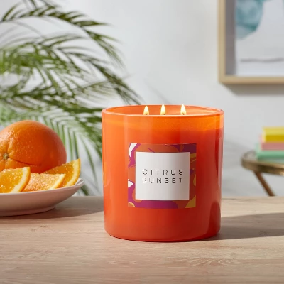 28oz Glass Citrus Sunset Candle Orange - Opalhouse™ 28oz Glass Citrus Sunset Candle Orange - Opalhouse™ -Opalhouse GUEST ce1477ee cbd0 4d8b 8ded ecc5dab18d0d